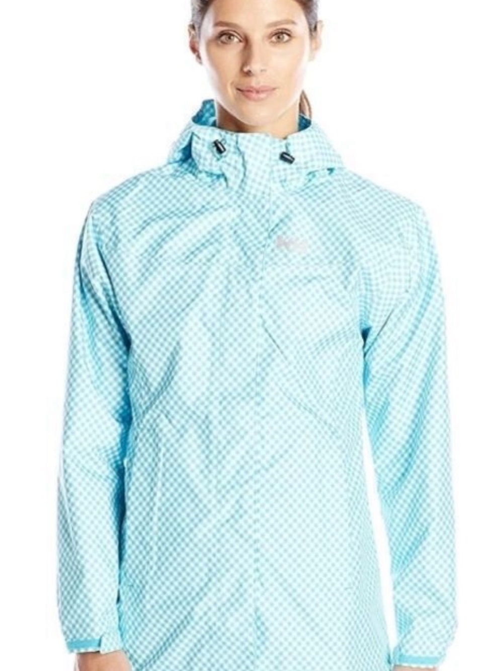 HELLY HANSEN BLUE Gingham Raincoat, size L - EUC